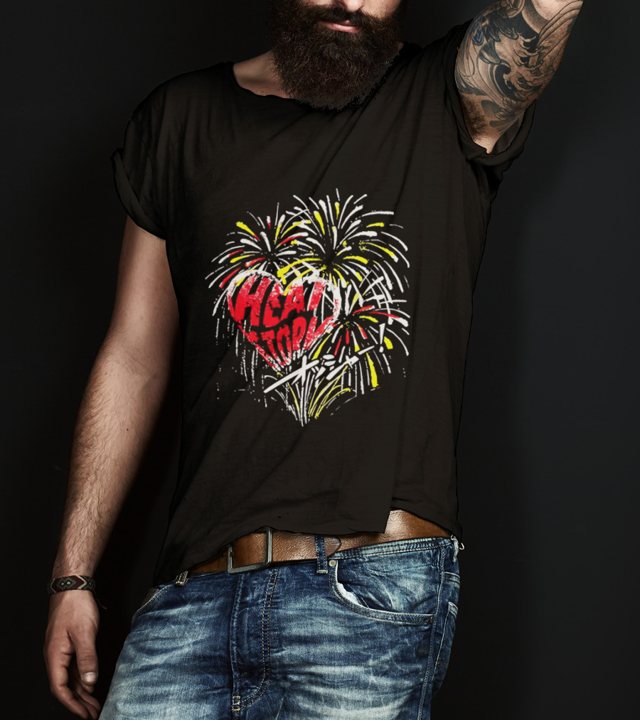 Heat Tokyo Firework Heart Japanese Display T-Shirt