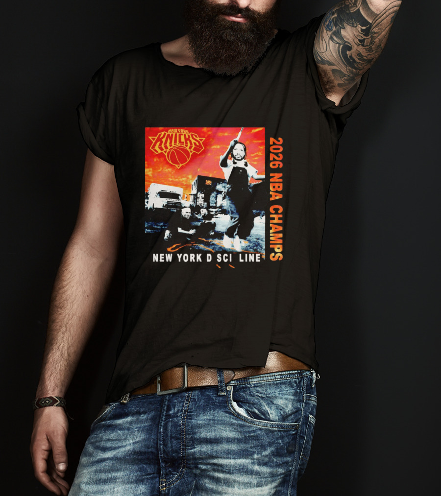 New York Knicks 2026 NBA Champs New York Discipline Rap Album T-Shirt
