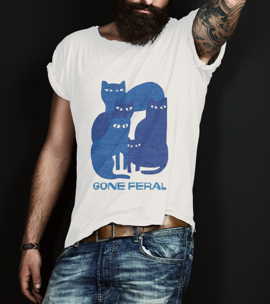 Gone Feral Cats Group T-Shirt