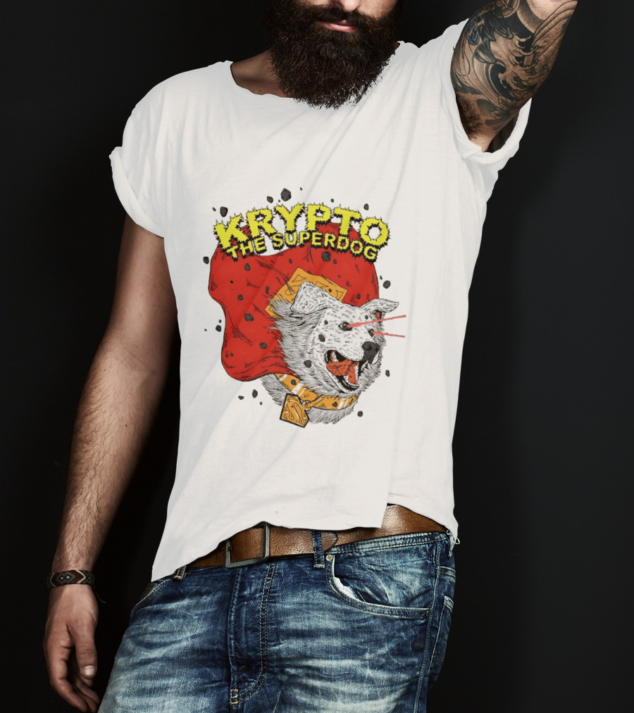 Krypto The Superdog DC Comics Superman Cape Laser Eyes T-Shirt