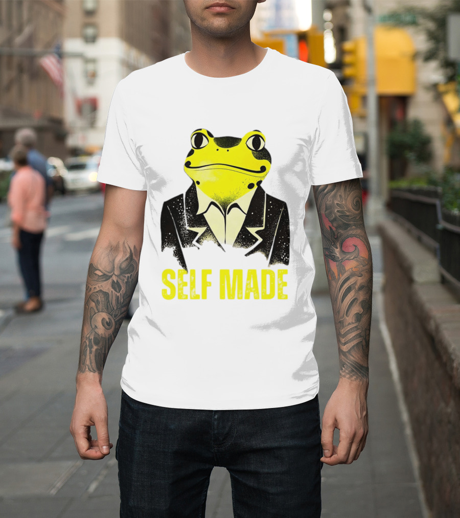 Frog In Business Suit Self Made T-Shirt