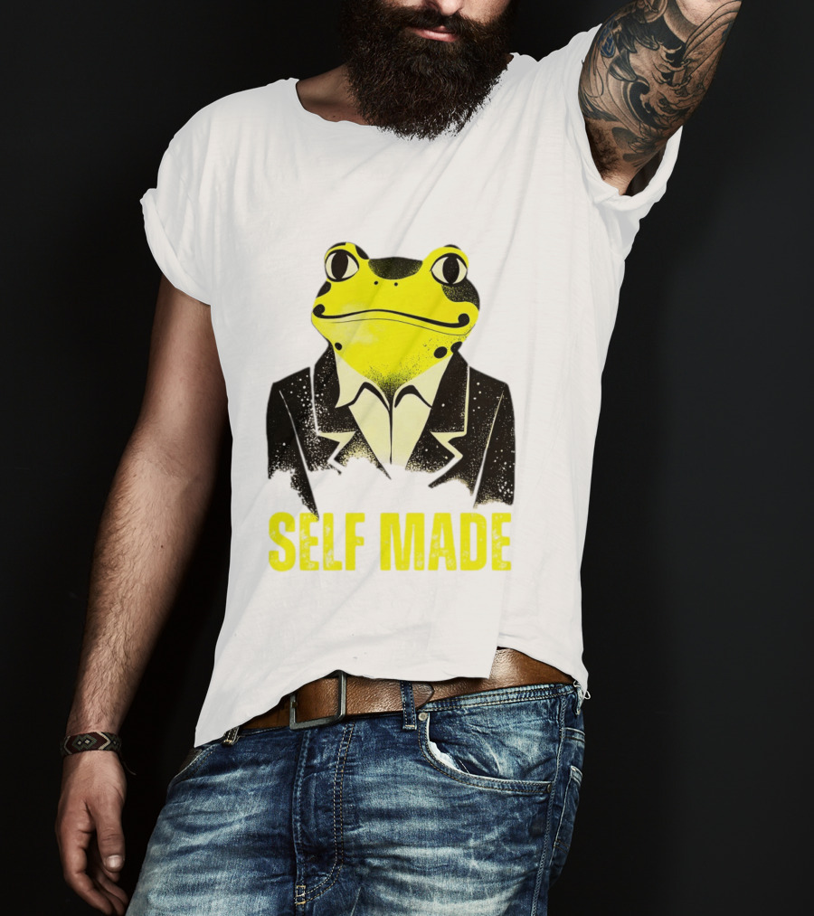 Frog In Business Suit Self Made T-Shirt