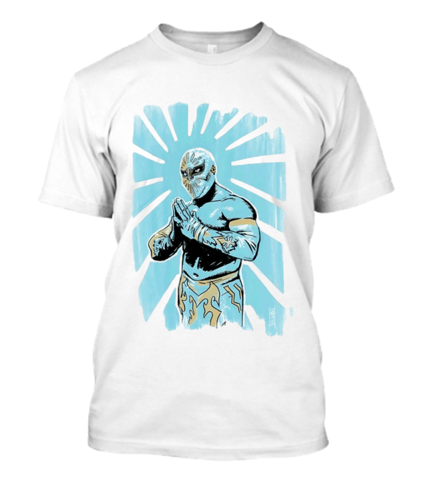 Místico Lucha Libre Wrestler CMLL Wrestling Masked Starburst T-Shirt