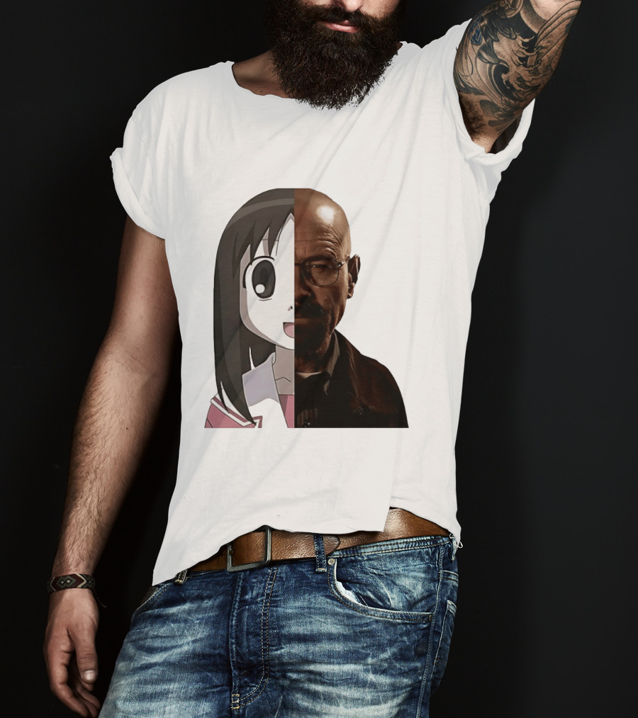 Walter White And Ayumu Kasuga Half Face Combo T-Shirt