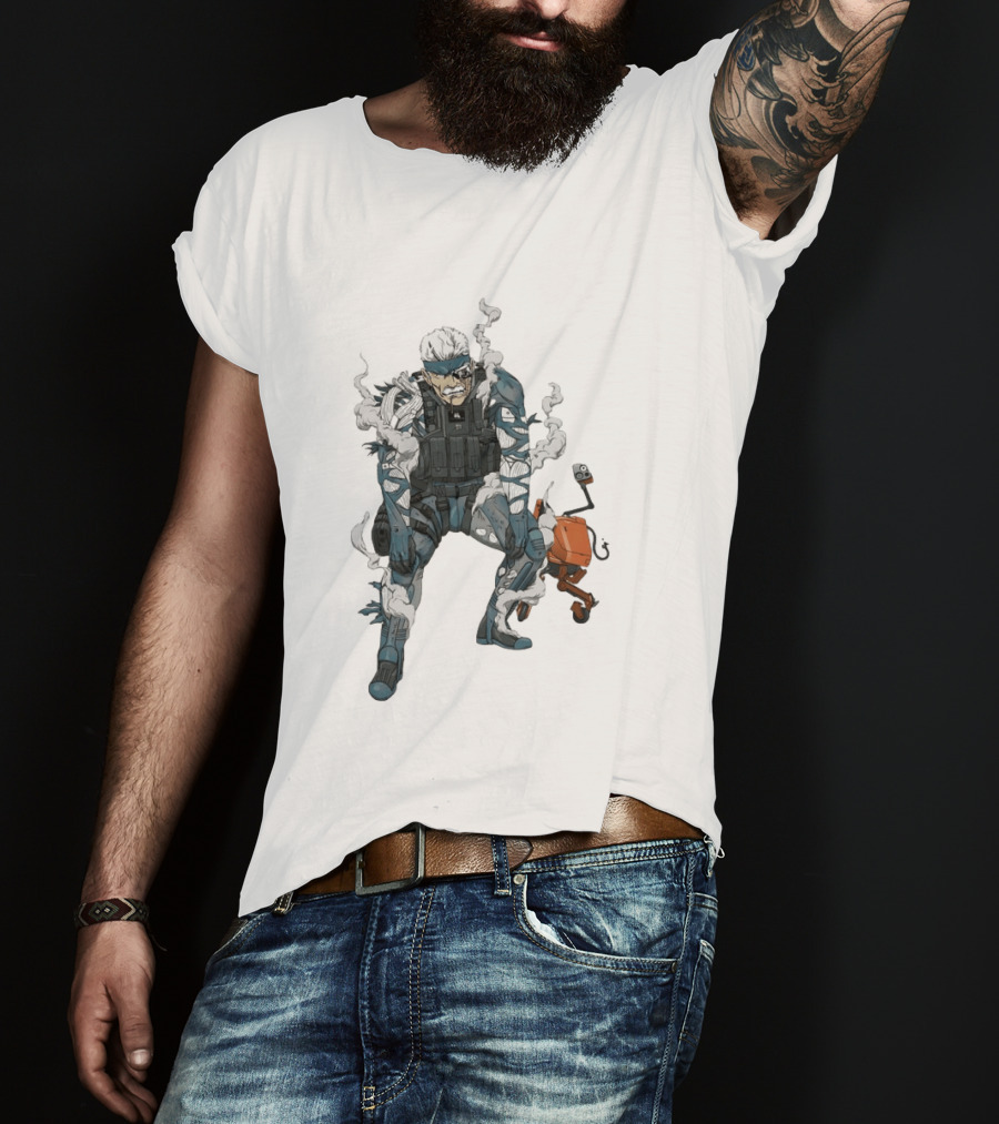 Metal Gear Solid Old Snake Konami Stealth Action Duo T-Shirt