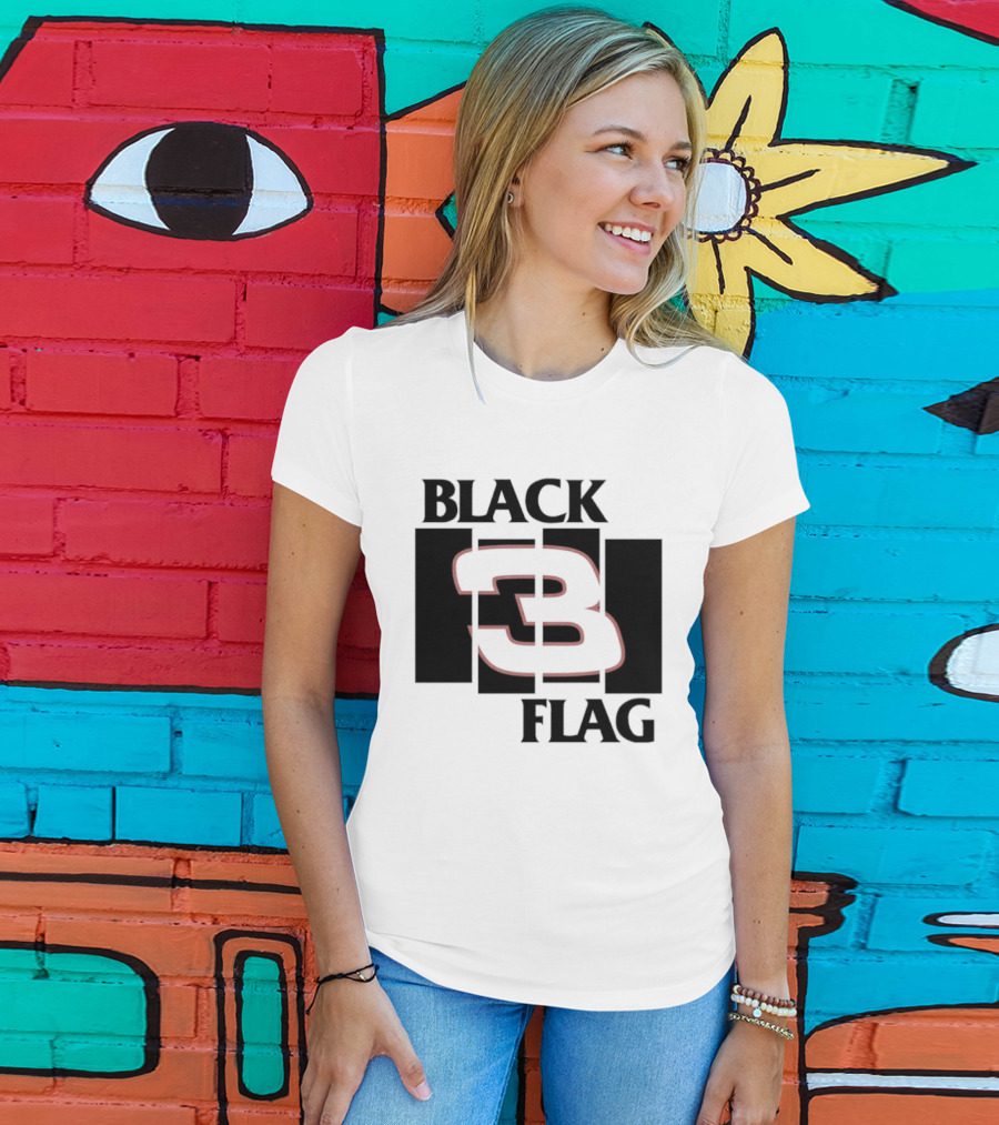 Black 3 Flag T-Shirt