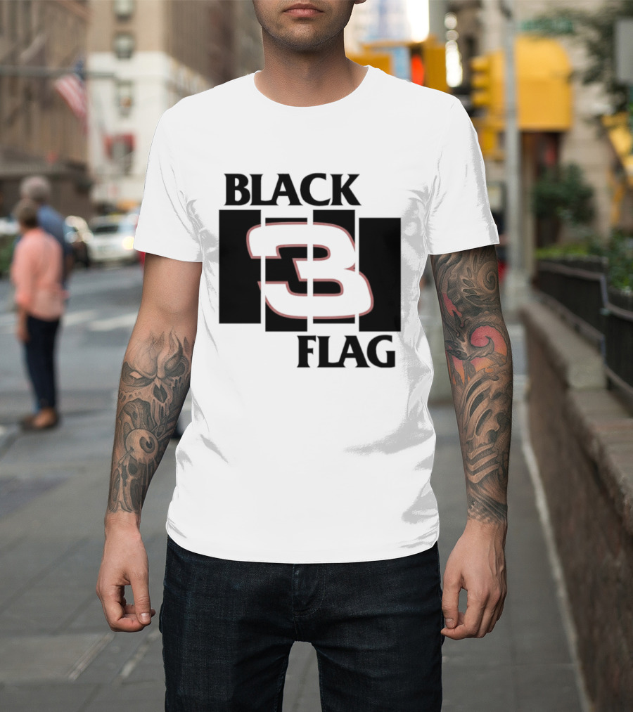 Black 3 Flag T-Shirt