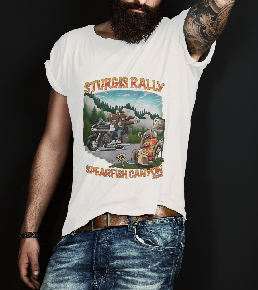 Sturgis Rally 2020 Squirrels Riding Motorcycle Spearfish Canyon T-Shirt