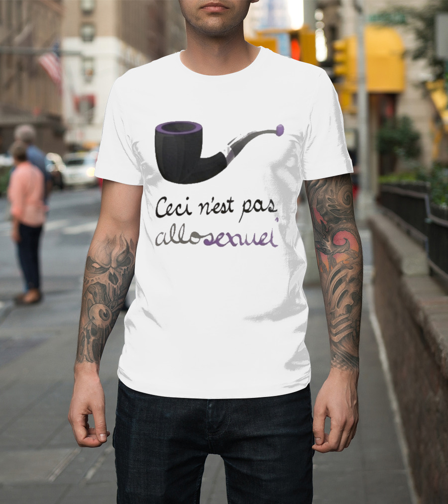 Ceci N'est Pas Allosexeuel Pipe Treachery Of Images T-Shirt