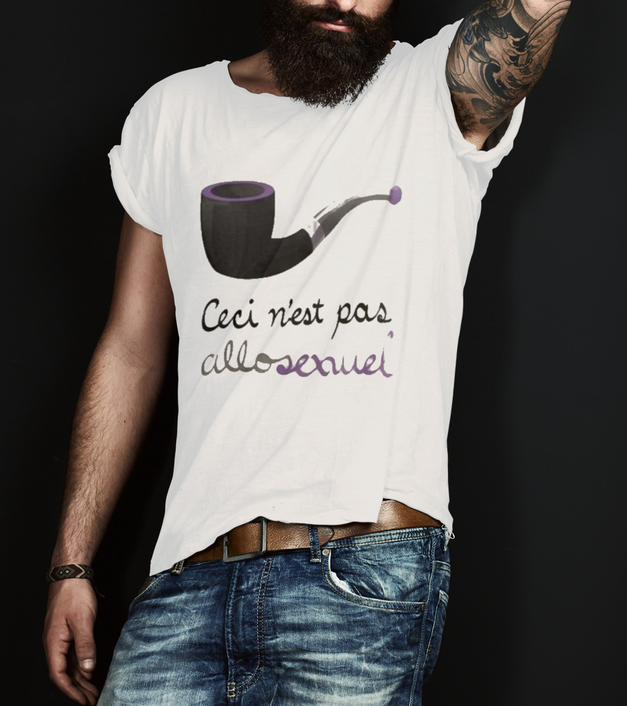 Ceci N'est Pas Allosexeuel Pipe Treachery Of Images T-Shirt