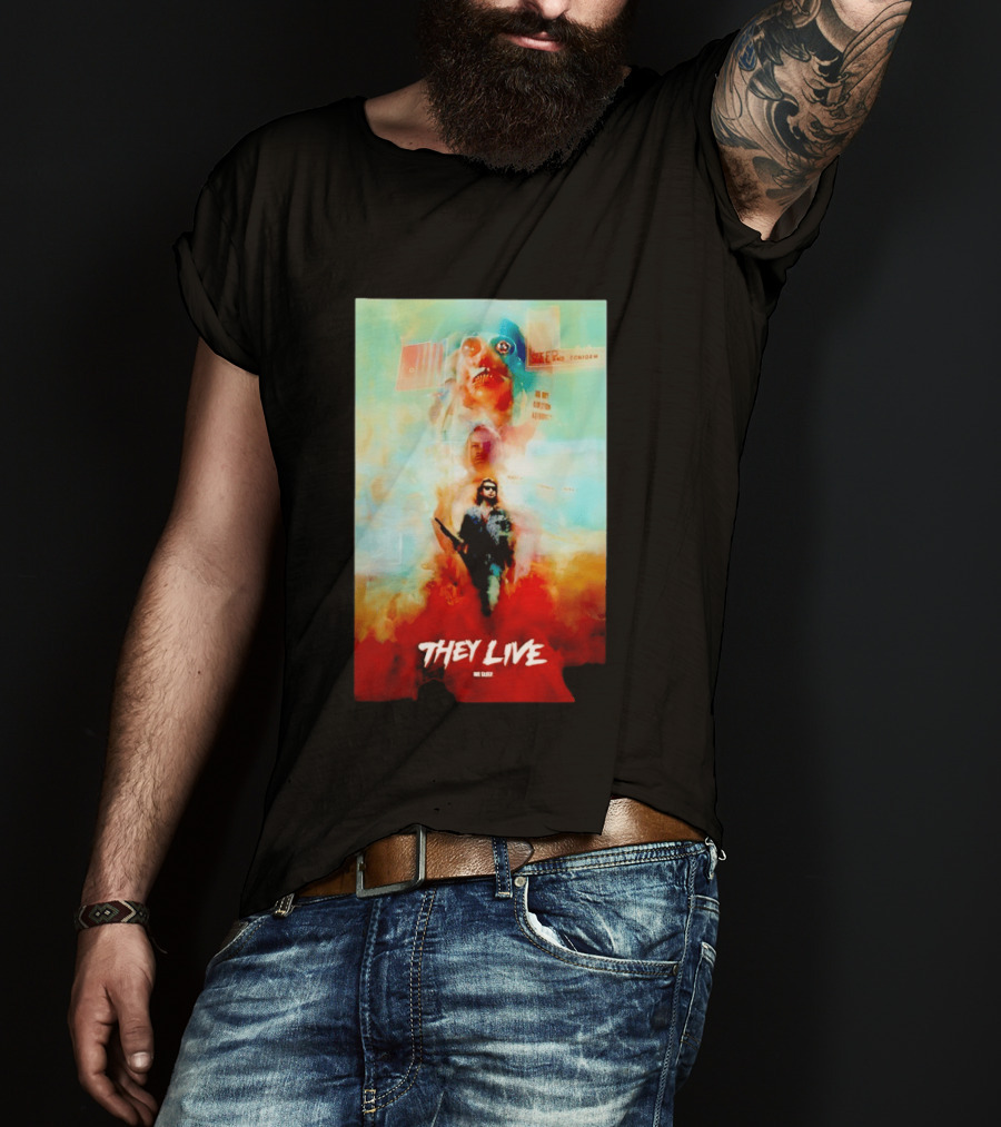 They Live John Nada Sci Fi Surreal Movie Film T-Shirt