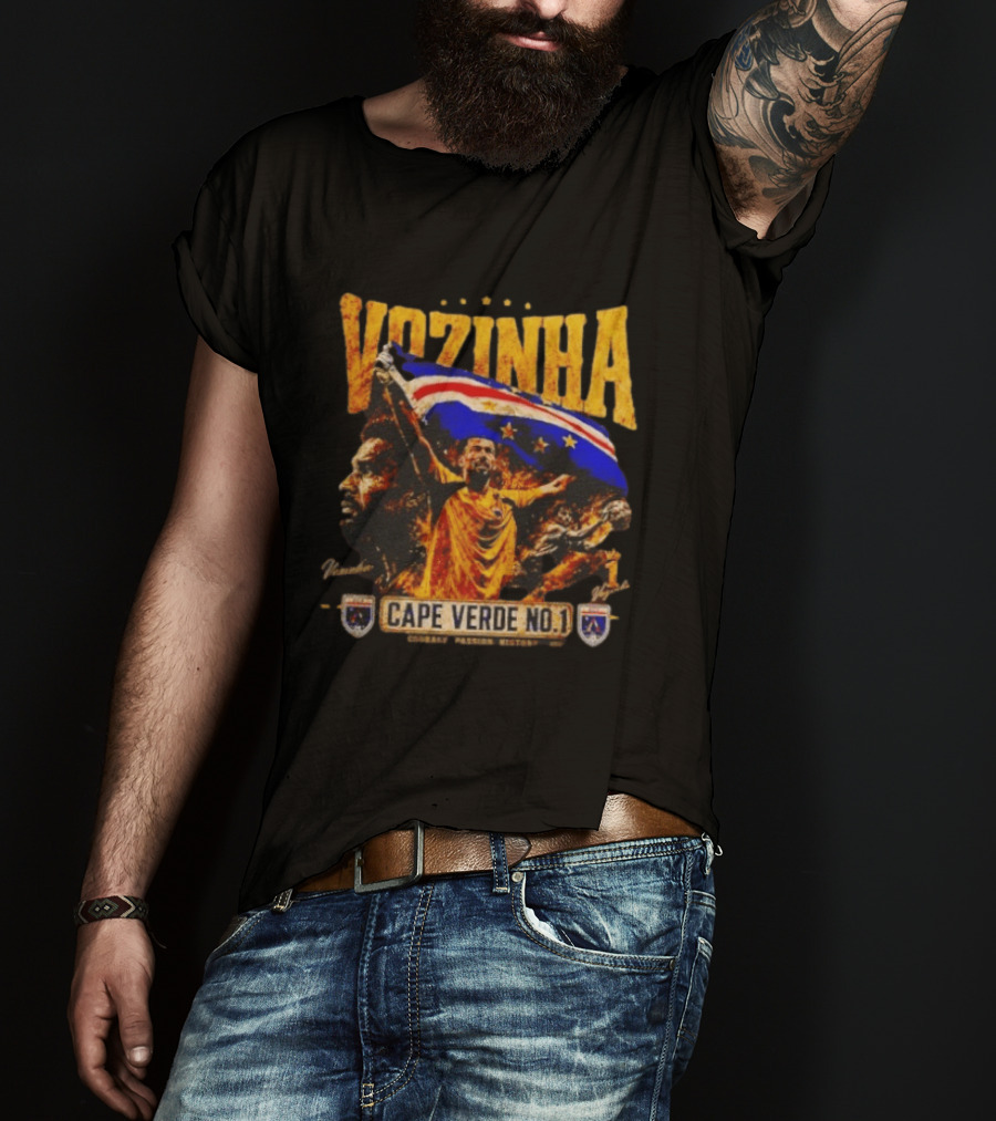 Vozinha Cape Verde No 1 Courage Passion History Flag Celebration T-Shirt