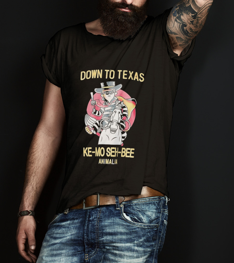 Down To Texas Ke Mo Seh Bee Animalia Bandit T-Shirt