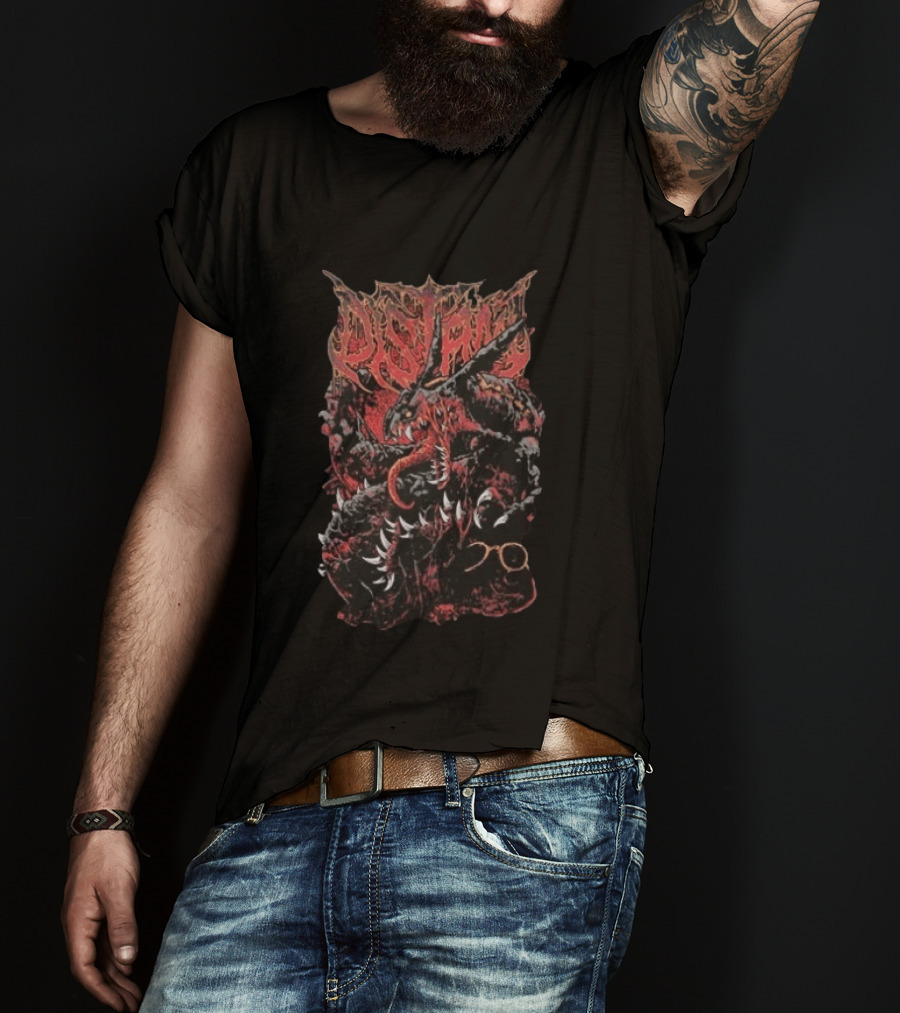Distant The Skies Turn Red With The Blood On Your Hands Shiny Sky Lord Dragon Fantasy T-Shirt
