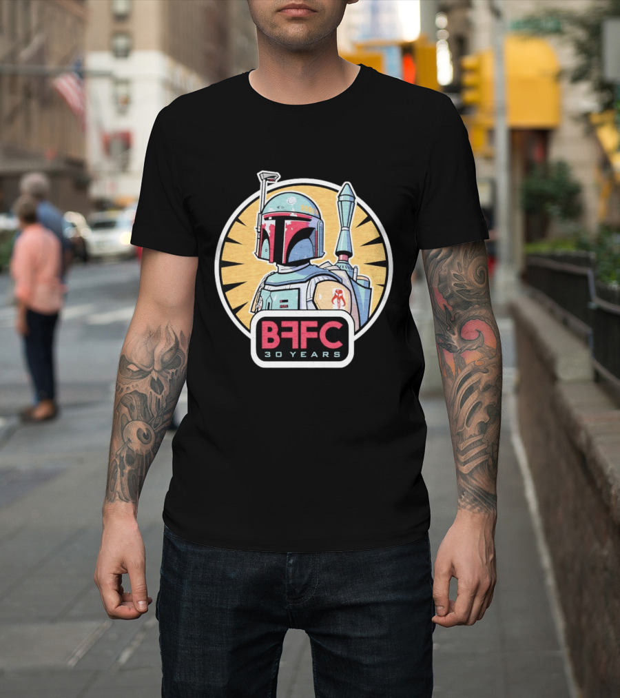 Boba Fett Mandalorian Armor BFFC 30 Years T-Shirt