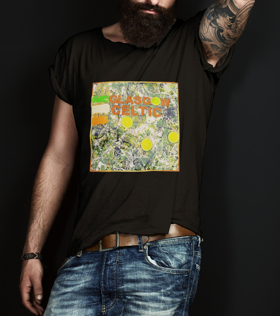 Glasgow Celtic Lime Splash Art With Citrus Accents T-Shirt