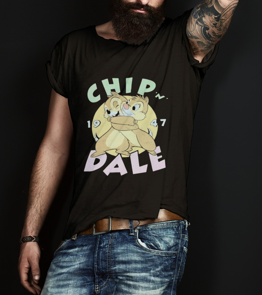 Chip N Dale 1947 Disney Characters Hugging T-Shirt
