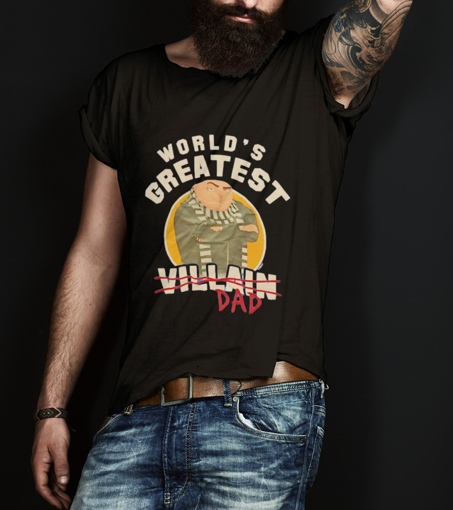 World's Greatest Dad Gru Despicable Me Villain Crossed Out T-Shirt