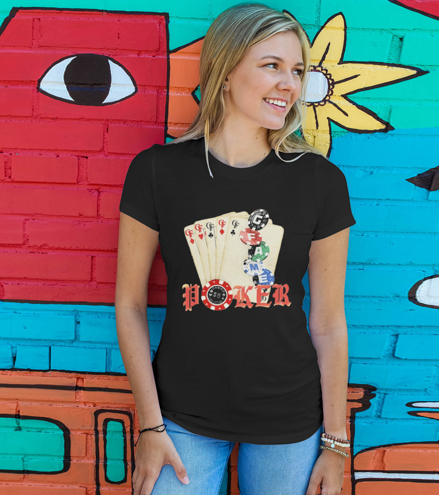 Casino Las Vegas Poker Cards And Chips GF Game T-Shirt