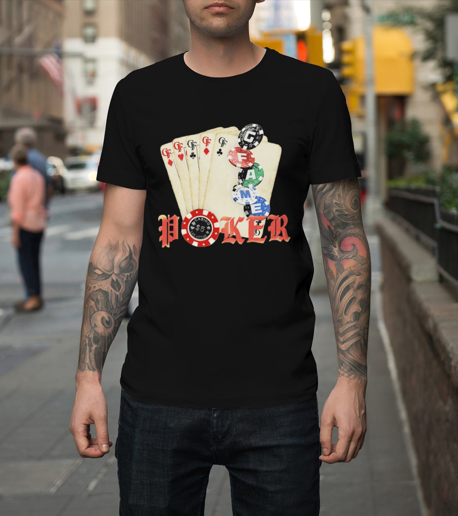 Casino Las Vegas Poker Cards And Chips GF Game T-Shirt