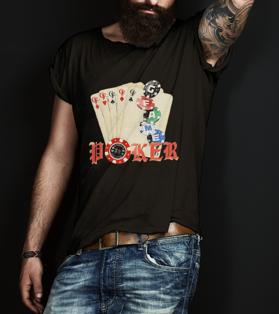 Casino Las Vegas Poker Cards And Chips GF Game T-Shirt