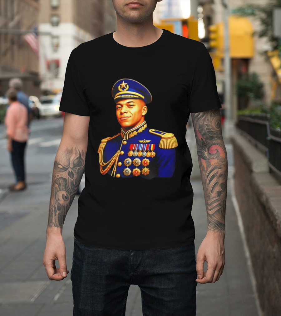 Kylian Mbappe Dictator Paris Saint Germain Military Uniform T-Shirt