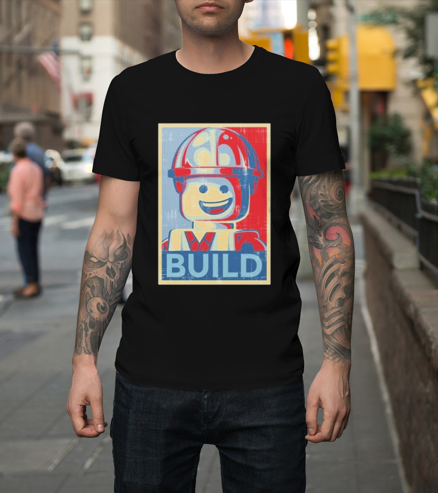Lego Minifigure Build Distressed T-Shirt