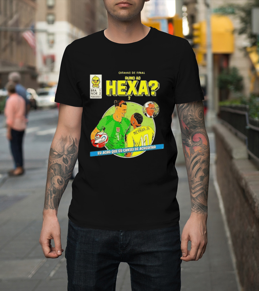 Olimpíadas De 2030 Rumo Ao Hexa Neymar Jr Erling Haaland Brasil Noruega T-Shirt
