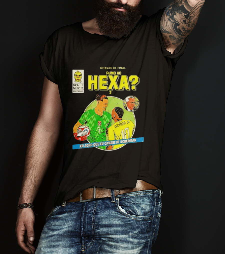 Olimpíadas De 2030 Rumo Ao Hexa Neymar Jr Erling Haaland Brasil Noruega T-Shirt