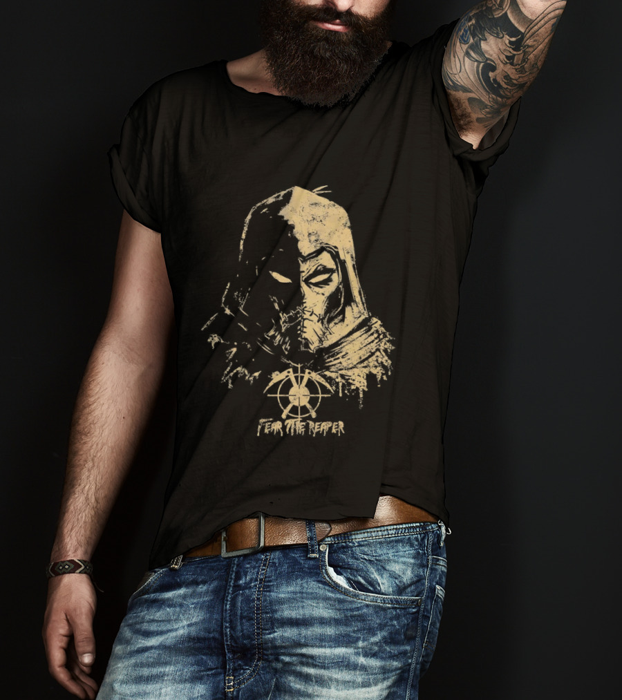 Scarecrow Batman Arkham Series Fear The Reaper Distressed T-Shirt