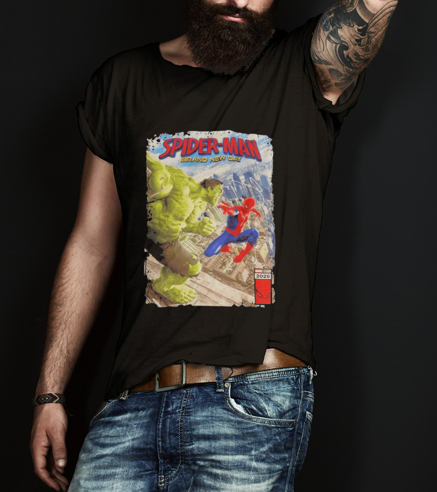 Spider Man Brand New Day Marvel 2026 Spider Man Vs Hulk Epic Showdown T-Shirt
