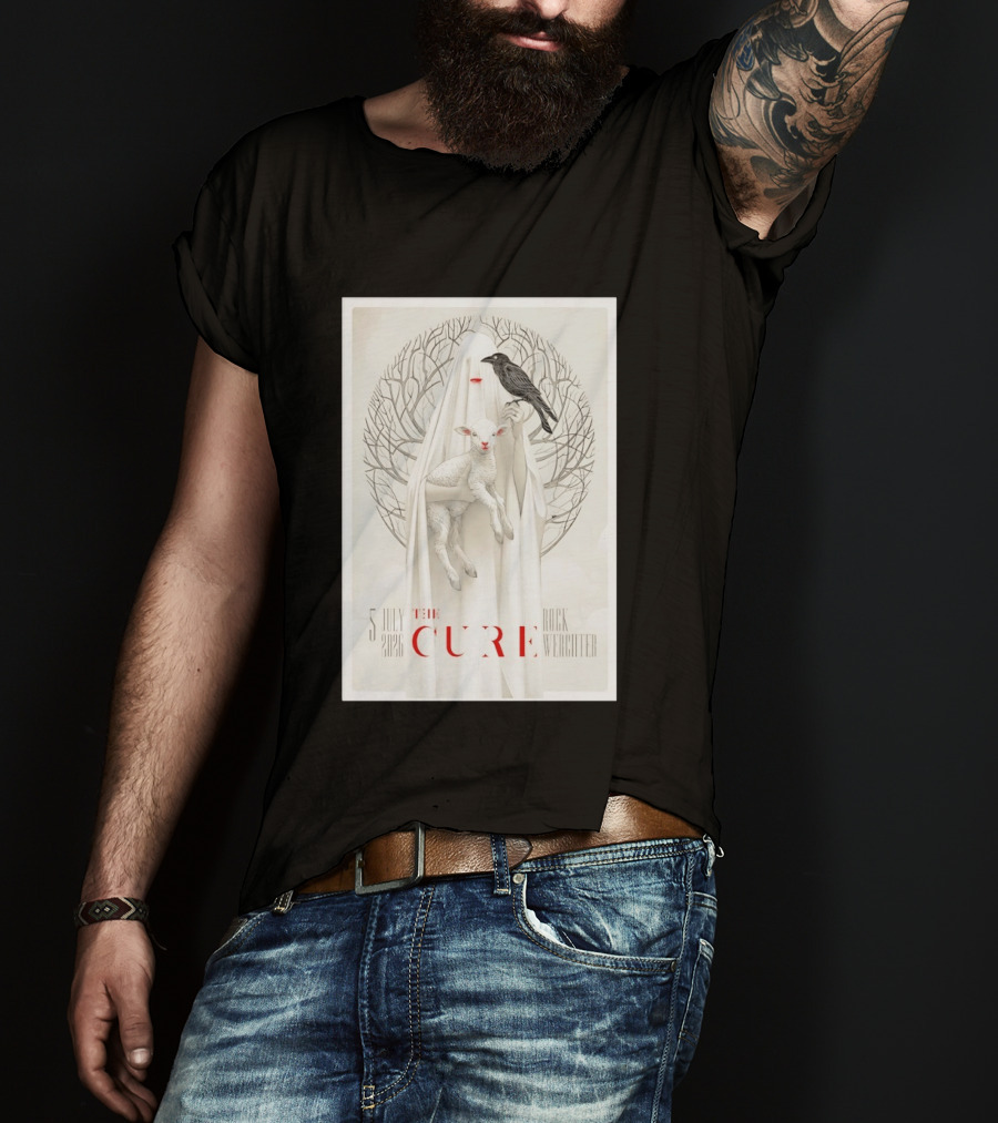5 July 2026 The Cure Rock Werchter Ghost Holding Lamb And Raven T-Shirt