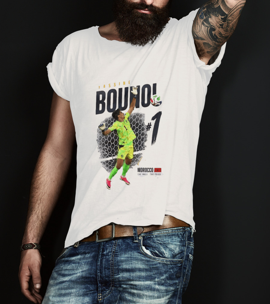 Yassine Bounou Morocco Goalkeeper The Wall The Pride Save Number 1 T-Shirt