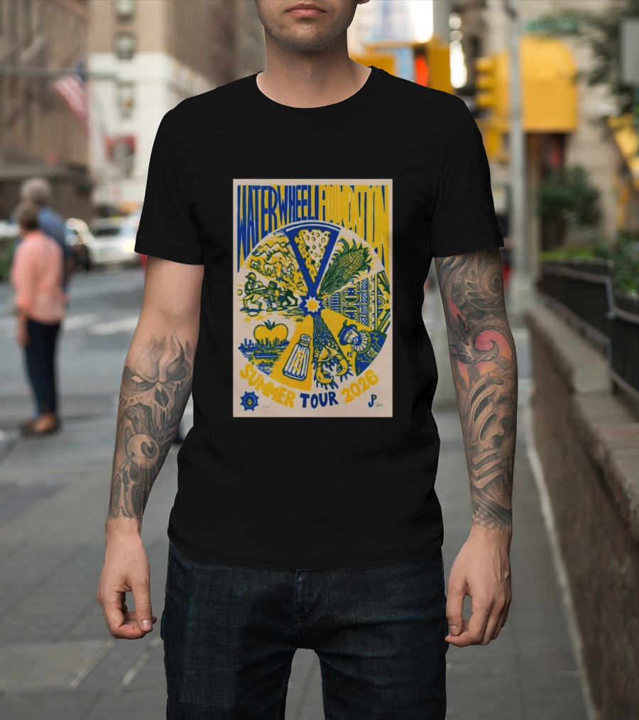 WaterWheel Foundation Summer Tour 2026 Salt Shaker Apple Corn T-Shirt