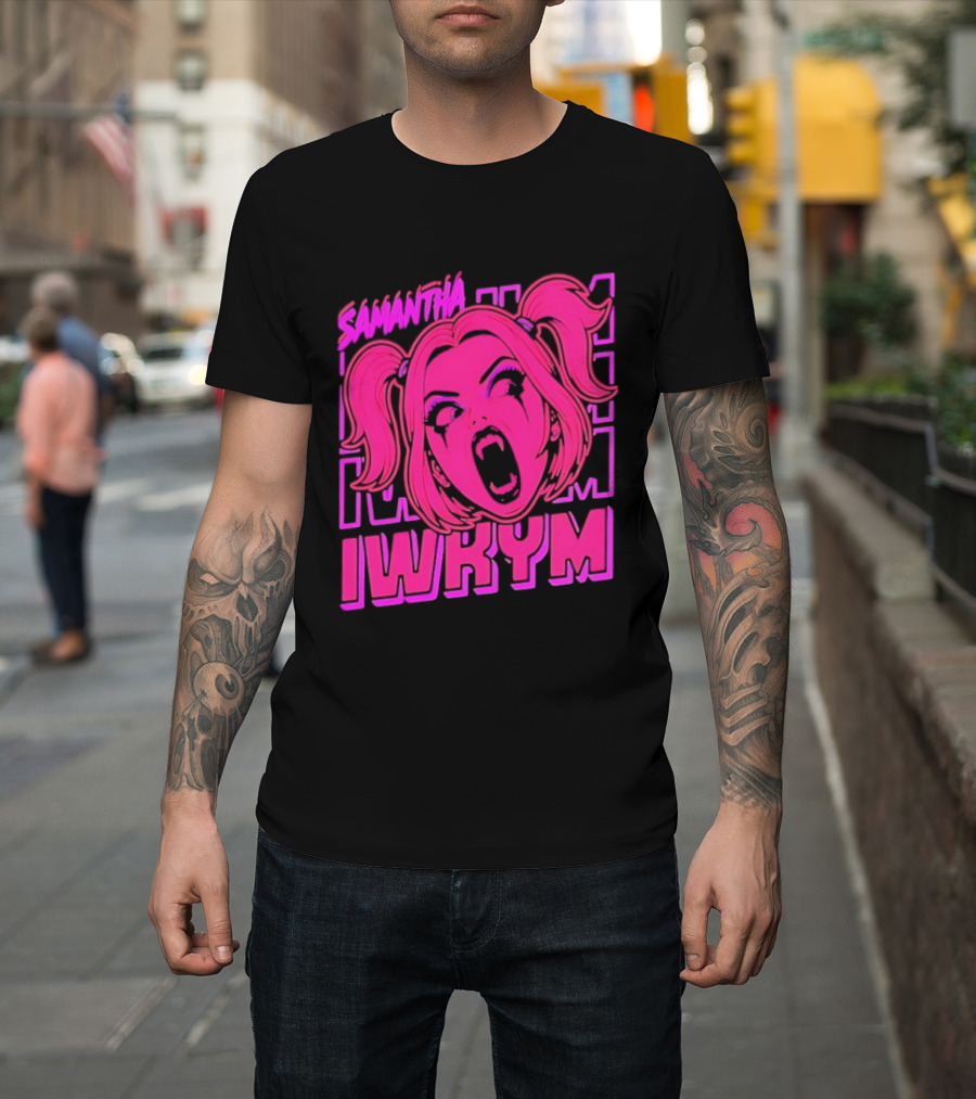 Samantha IWRYM Vampire Girl Goth Horror Pink T-Shirt