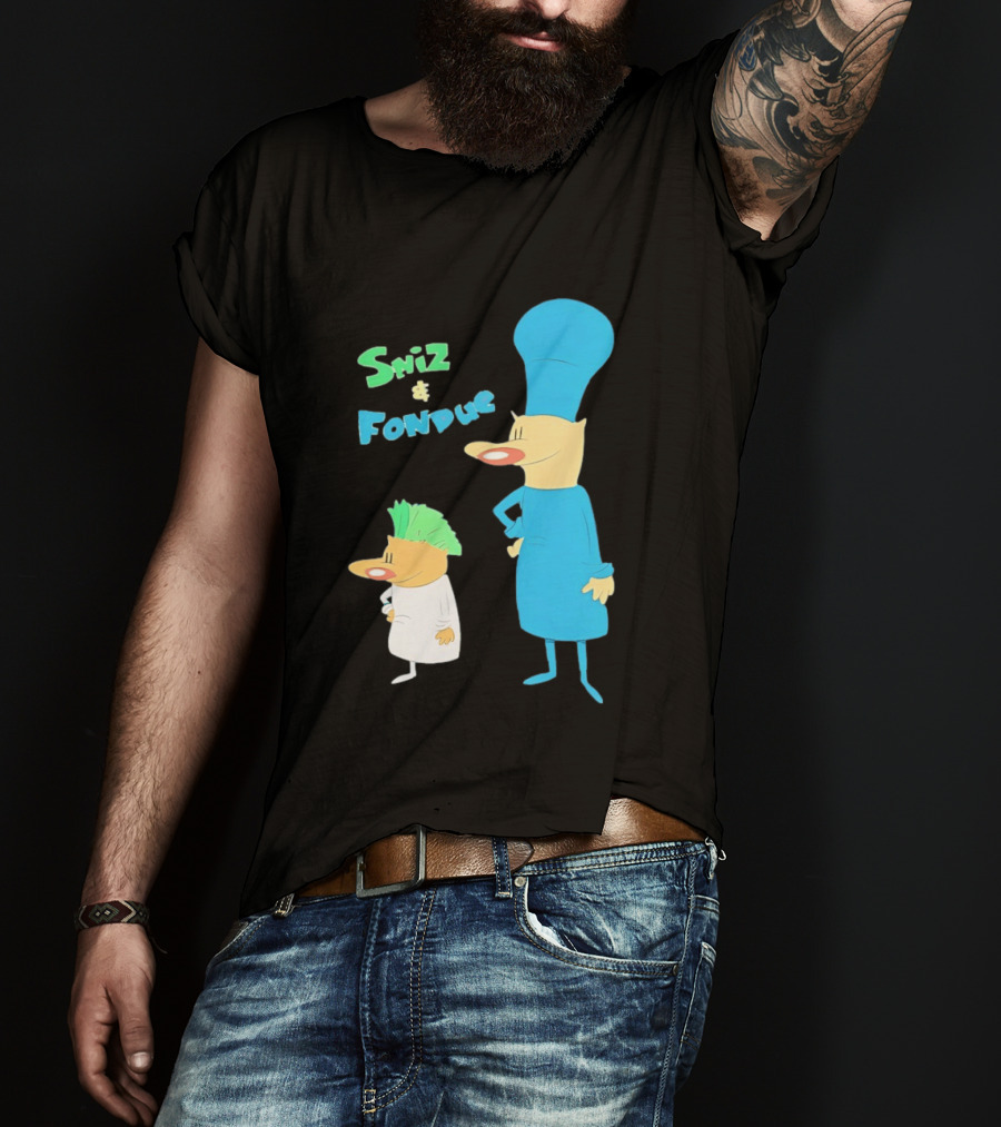 Sniz And Fondue Characters From Nickelodeon 90s Cartoon Series T-Shirt