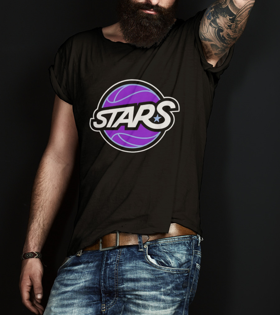 Stars Basketball Purple Ball T-Shirt