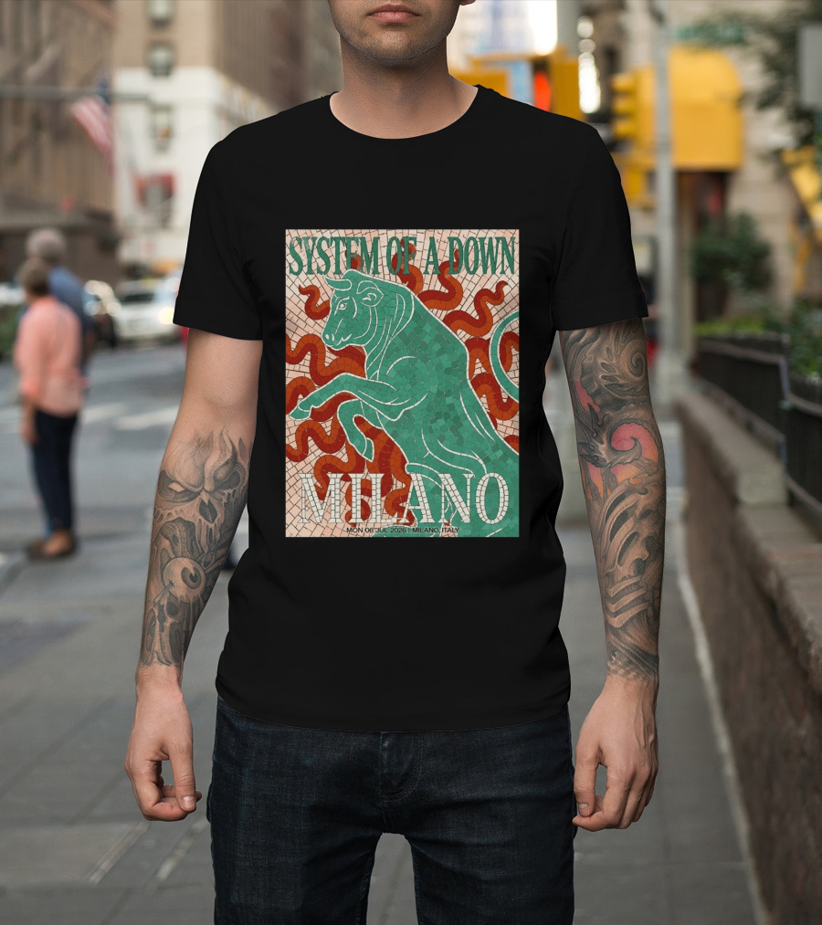System Of A Down Milano Italy 6 July 2026 Exclusive Pop Up Shop T-Shirt