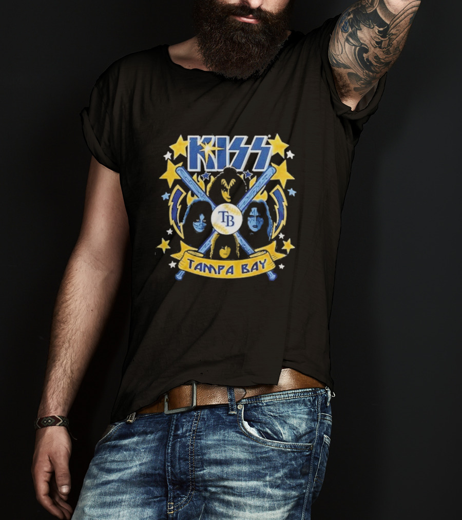 Tampa Bay Rays KISS 2026 MLB Game Night Fan Crossover Event T-Shirt