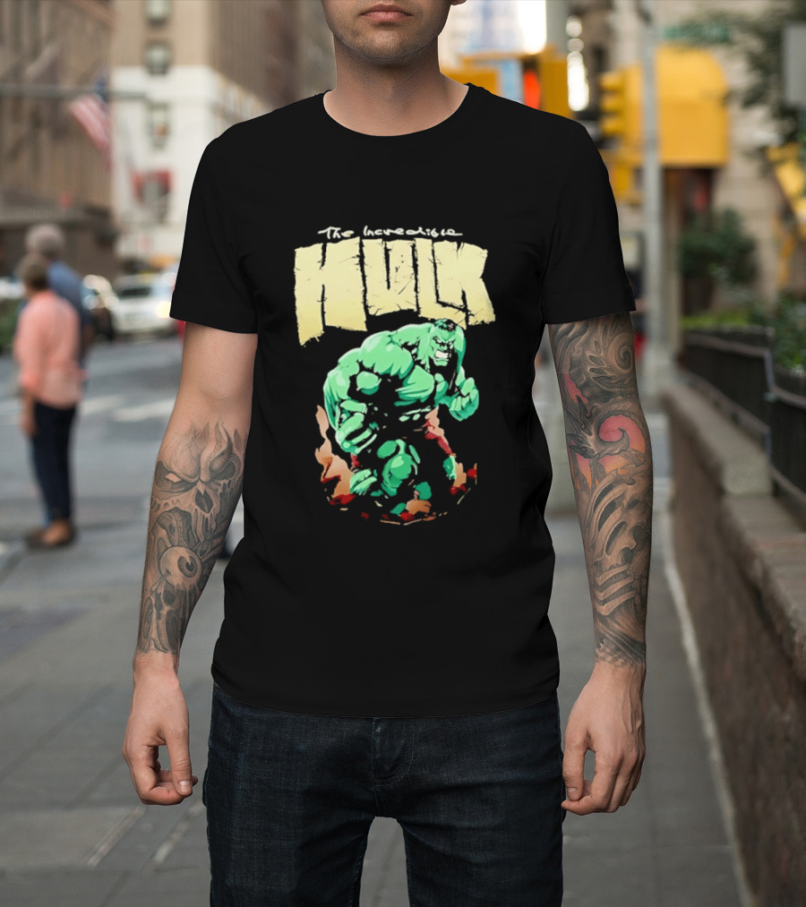 The Incredible Hulk Marvel Comic Retro Watercolor T-Shirt