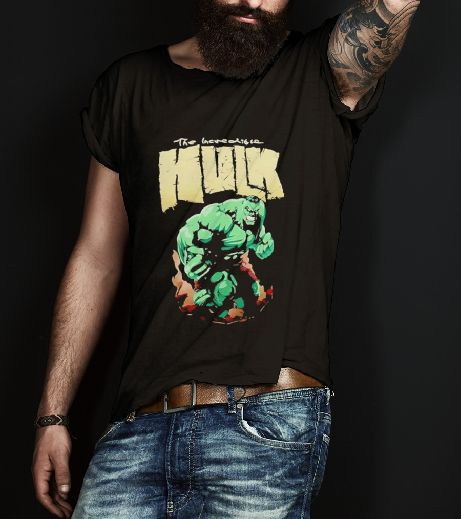 The Incredible Hulk Marvel Comic Retro Watercolor T-Shirt
