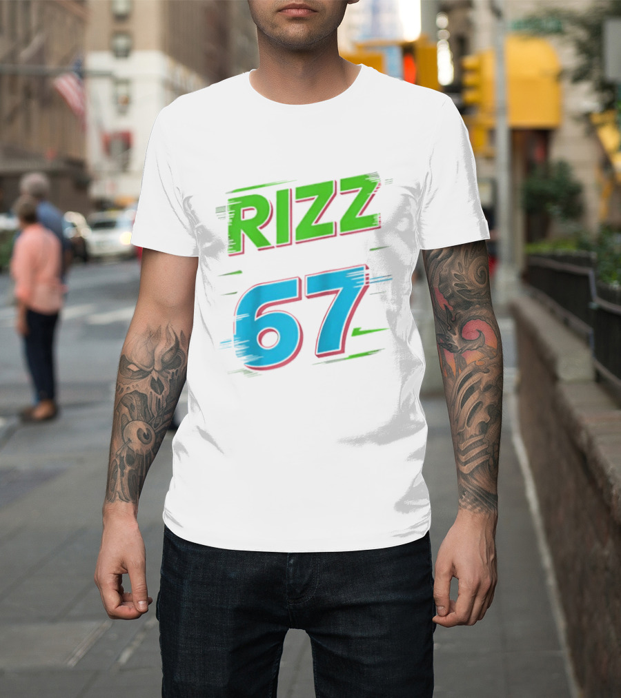 Rizz 67 Colorful Brushstroke T-Shirt