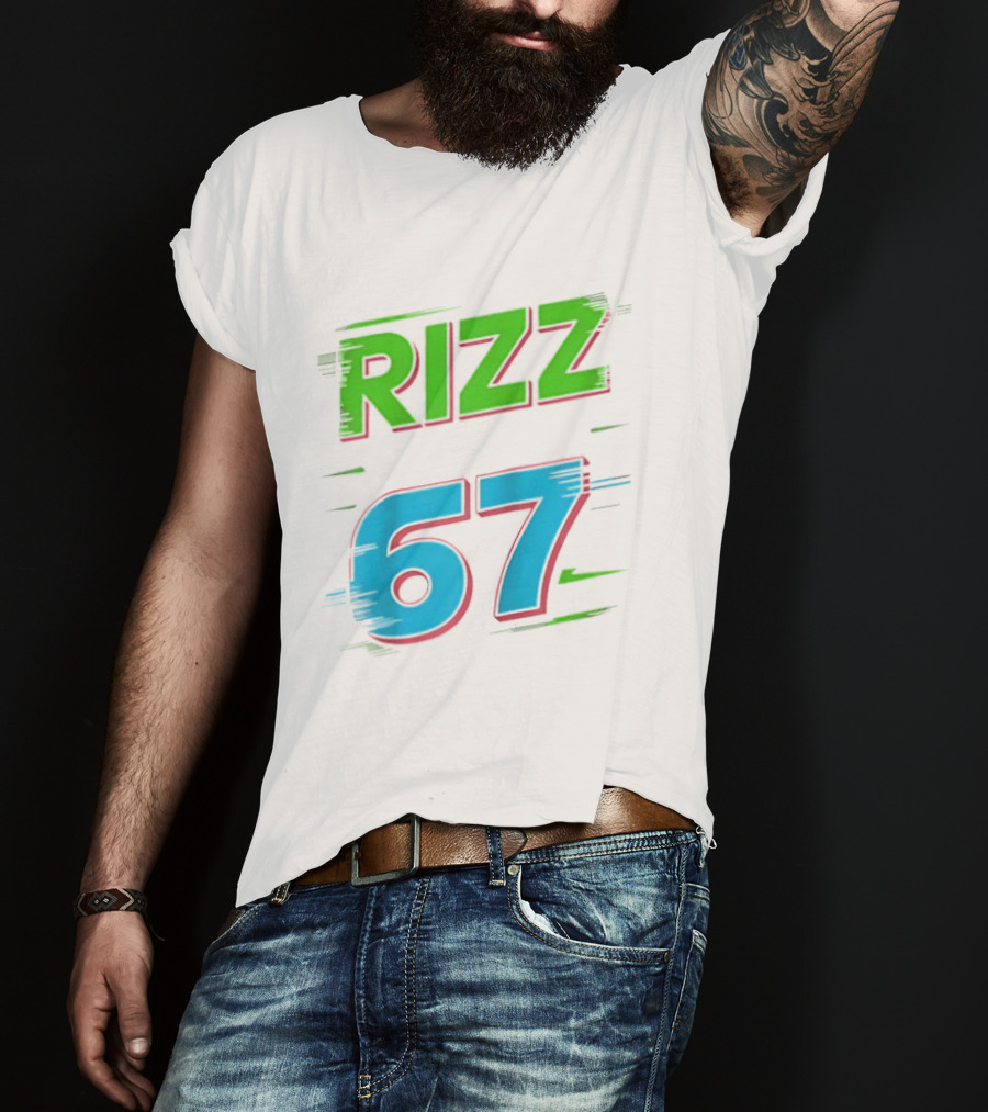 Rizz 67 Colorful Brushstroke T-Shirt