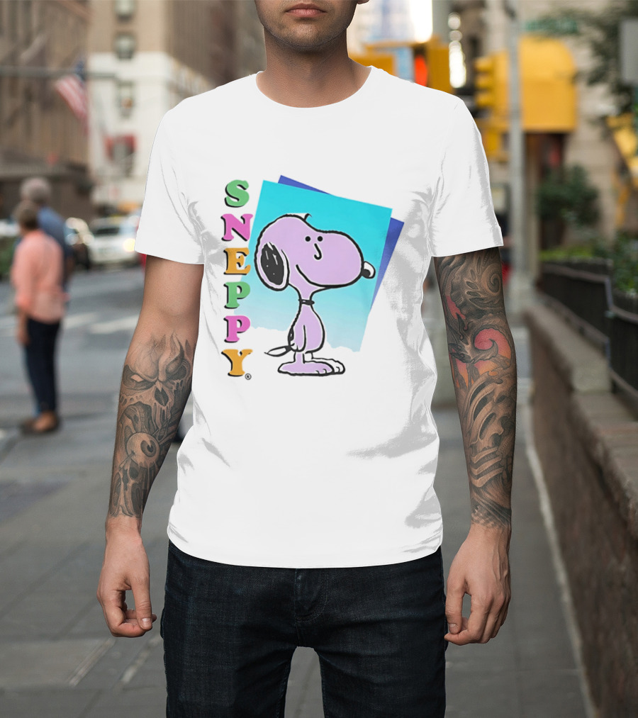 Sneppy Obvious Plant 1991 Bootleg Snoopy Cartoon Character With Multicolored T-Shirt