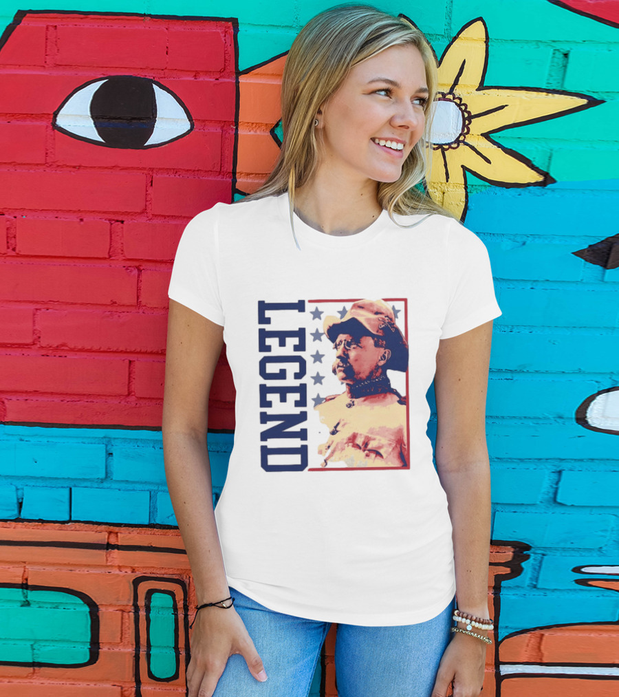 Legend Teddy Roosevelt Stars Iconic Figure T-Shirt