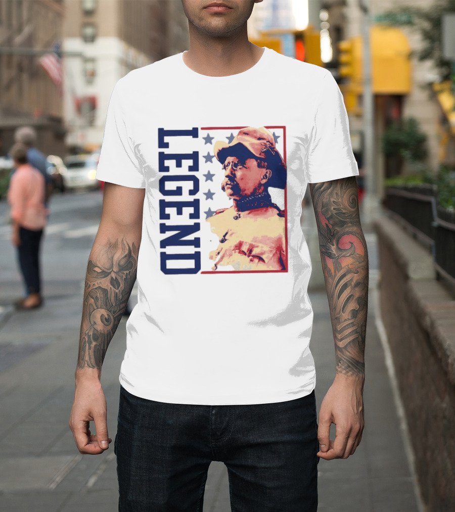 Legend Teddy Roosevelt Stars Iconic Figure T-Shirt