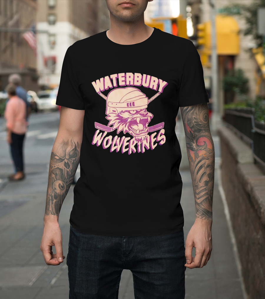 Waterbury Wolverines Happy Gilmore Hockey Helmet Wolverine T-Shirt