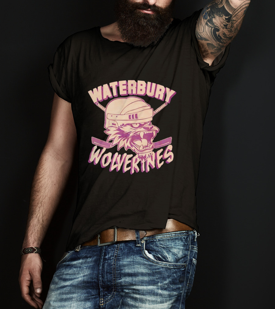 Waterbury Wolverines Happy Gilmore Hockey Helmet Wolverine T-Shirt