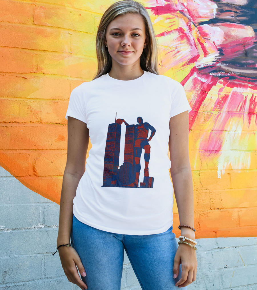 Patrick Ewing New York Knicks Twin Towers Basketball T-Shirt