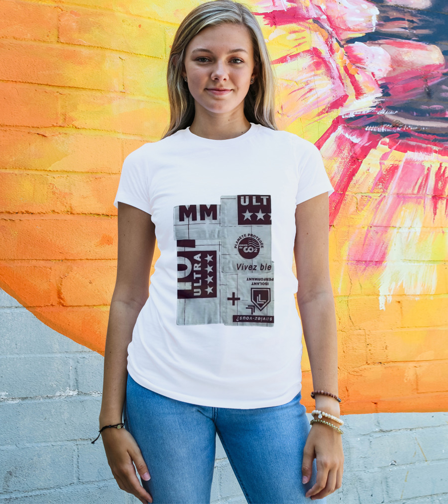 MM ULTRA Planete Protegee Moins De CO2 Vivez Bien Eco Friendly T-Shirt